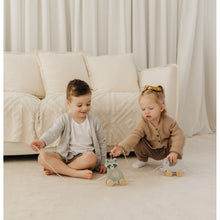 Load image into Gallery viewer, Bubble Wooden Raccoon Pull Along Toy
