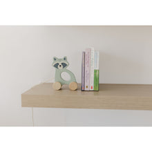 Load image into Gallery viewer, Bubble Wooden Raccoon Pull Along Toy
