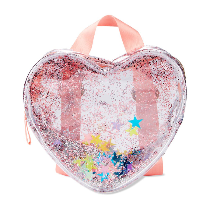 Skip Hop Clear Glitter Heart Backpack