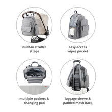 Load image into Gallery viewer, Skip Hop Luna Nappy Backpack - Heather Grey
