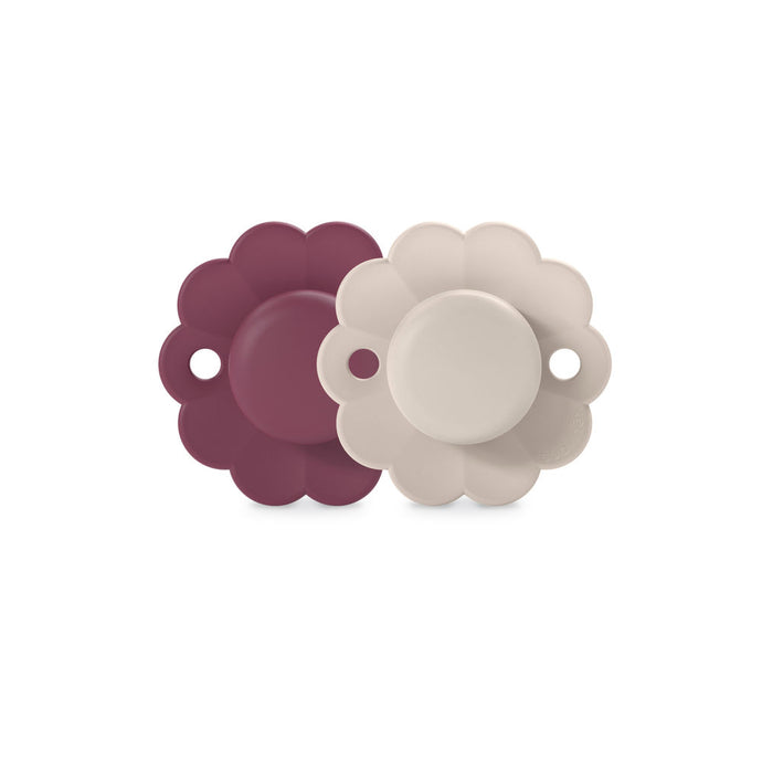Suavinex Wonder SX Pro Soother 6-18 Months 2 Pack - Magenta/Mauve Chalk