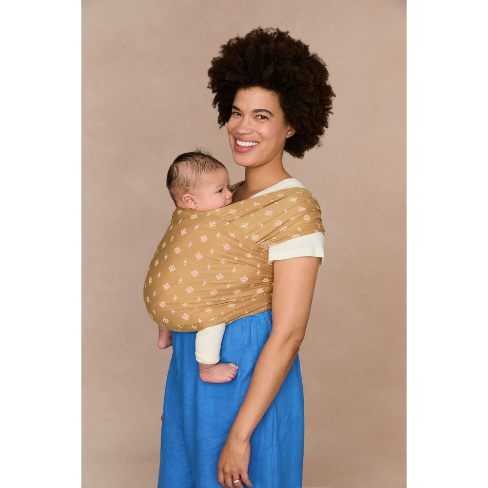 Ergobaby Aura Wrap Sustainably Sourced Knit Baby Wrap Camel
