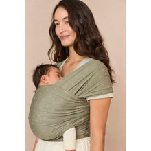 Load image into Gallery viewer, Ergobaby Aura Wrap Sustainably Sourced Knit Baby Wrap - Olive Diamonds
