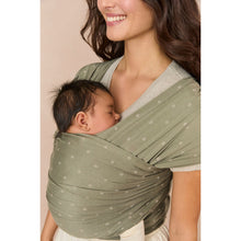 Load image into Gallery viewer, Ergobaby Aura Wrap Sustainably Sourced Knit Baby Wrap - Olive Diamonds
