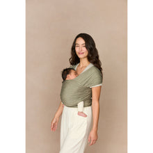 Load image into Gallery viewer, Ergobaby Aura Wrap Sustainably Sourced Knit Baby Wrap - Olive Diamonds
