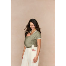 Load image into Gallery viewer, Ergobaby Aura Wrap Sustainably Sourced Knit Baby Wrap - Olive Diamonds
