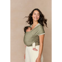 Load image into Gallery viewer, Ergobaby Aura Wrap Sustainably Sourced Knit Baby Wrap - Olive Diamonds
