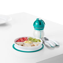 Load image into Gallery viewer, Oxo Tot Stick &amp; Stay Divided Plate - Teal (1)
