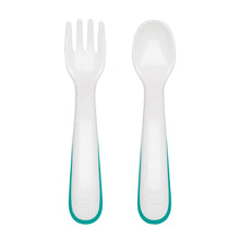 Load image into Gallery viewer, Oxo Tot On the Go Plastic Feeding Spoon with Case - Teal
