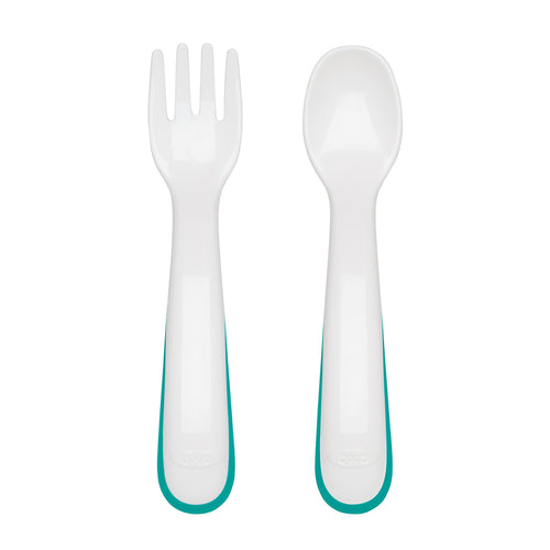 Oxo Tot On the Go Plastic Feeding Spoon with Case - Teal