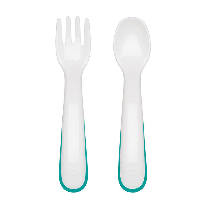 Oxo Tot On the Go Plastic Feeding Spoon with Case - Teal