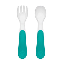 Load image into Gallery viewer, Oxo Tot On the Go Plastic Feeding Spoon with Case - Teal (1)
