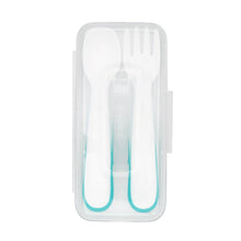 Load image into Gallery viewer, Oxo Tot On the Go Plastic Feeding Spoon with Case - Teal (2)
