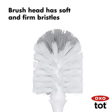 Load image into Gallery viewer, OXO Tot Bottle Brush with Detail Cleaner &amp; Stand - Gray
