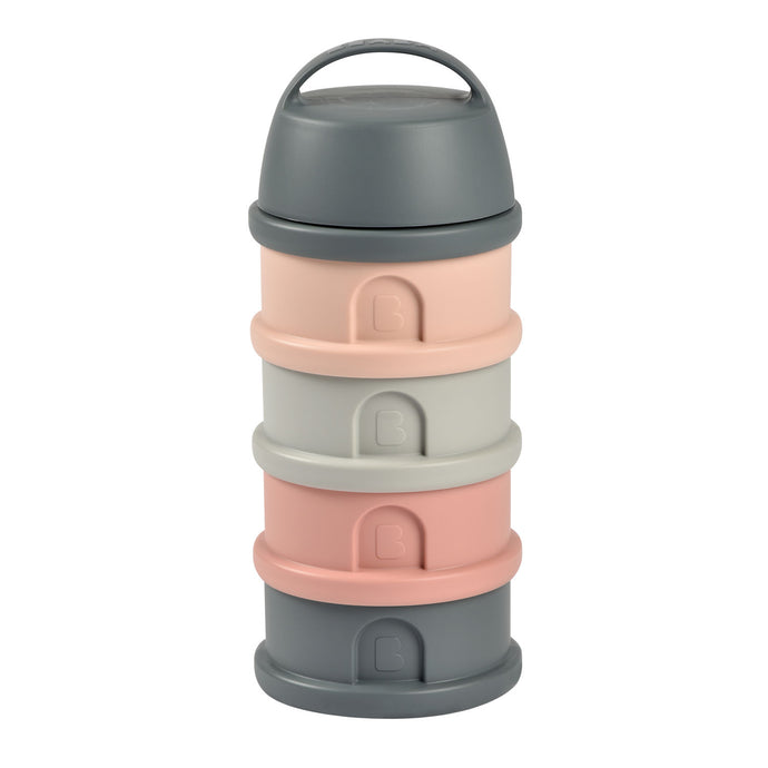 Beaba Formula and Snack Container - Mineral Grey/Pink