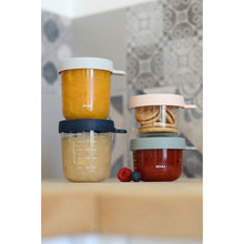 Load image into Gallery viewer, Beaba Glass Baby Food Storage Containers Set of 4 - Eucalyptus
