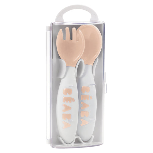 Beaba 2nd Stage Training Fork and Spoon - Nude