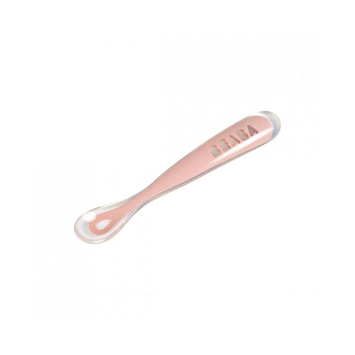 Beaba Ergonomic Silicone Spoon - Pink