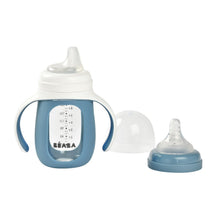 Load image into Gallery viewer, Glass Bottle with Silicone Protective Sleeve 210ml - Blue
