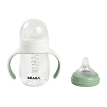 Load image into Gallery viewer, Beaba 2-in-1 Bottle to Sippy Learning Cup 210ml - Sage Green
