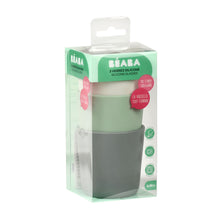 Load image into Gallery viewer, Beaba Silicone Anti Slip Cup 3 Pack - Grey/Sage/Velvet
