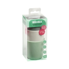 Load image into Gallery viewer, Beaba Silicone Anti Slip Cup 3 Pack - Grey/Sage/Velvet
