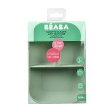Load image into Gallery viewer, Beaba Silicone Suction Divided Plate - Sage Green
