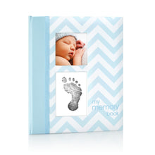 Load image into Gallery viewer, Pearhead Blue Chevron Baby Book (1)
