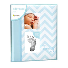 Load image into Gallery viewer, Pearhead Blue Chevron Baby Book (2)
