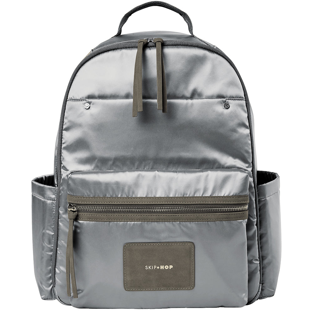 Skip Hop Skyler Nappy Backpack - Shiny Grey – Bloom Connect