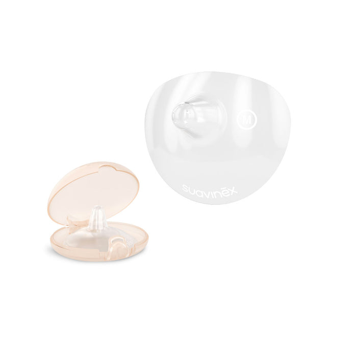 Suavinex Silicone Nipple Shields with Storage Box - M (24mm)