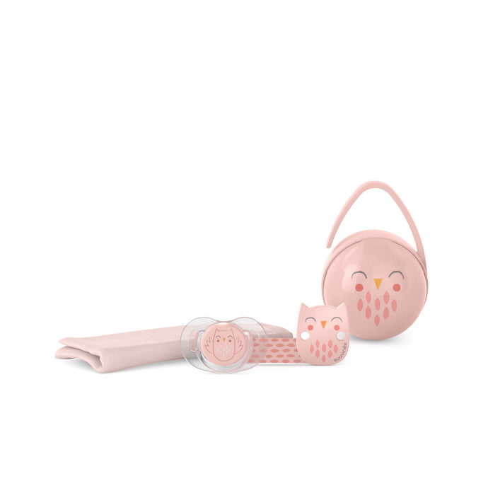 Suavinex Baby Gift Set - Bonhomia Owl Pink