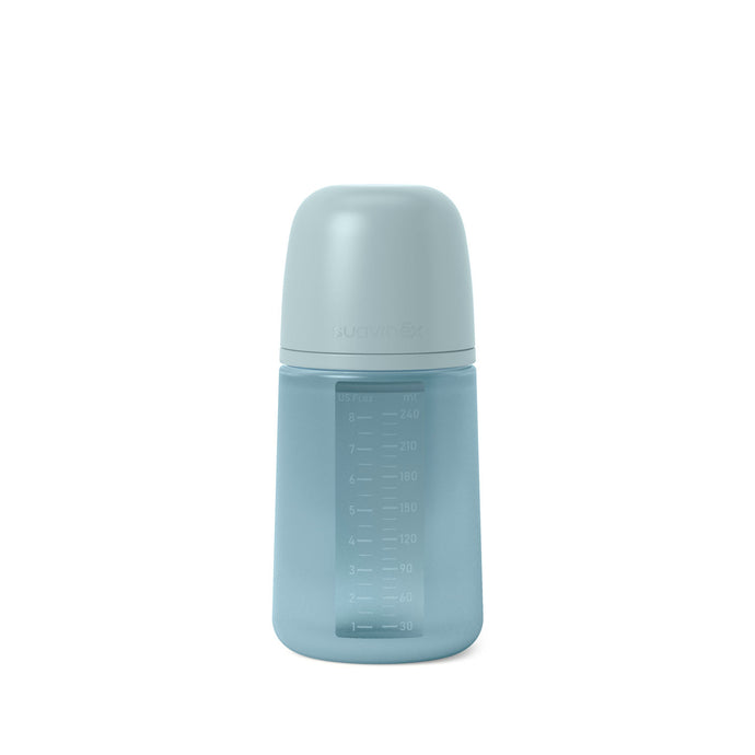 Suavinex 240ml All Silicone Bottle - Blue
